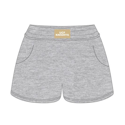 The Ava Airy Shorts UCF Knights Woven Label | Heather Grey