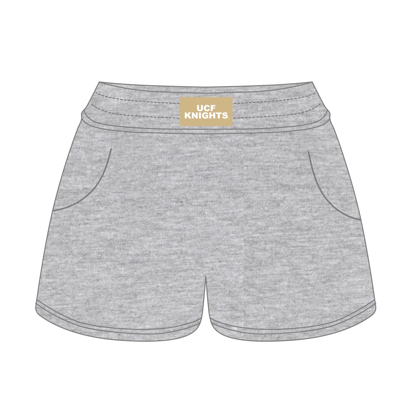 The Ava Airy Shorts UCF Knights Woven Label | Youth Heather Grey