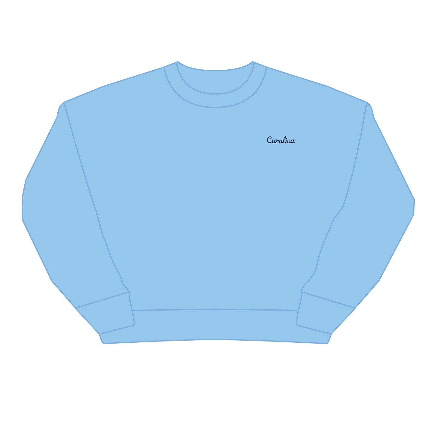 The Brooke Solid Crewneck UNC | Light Blue