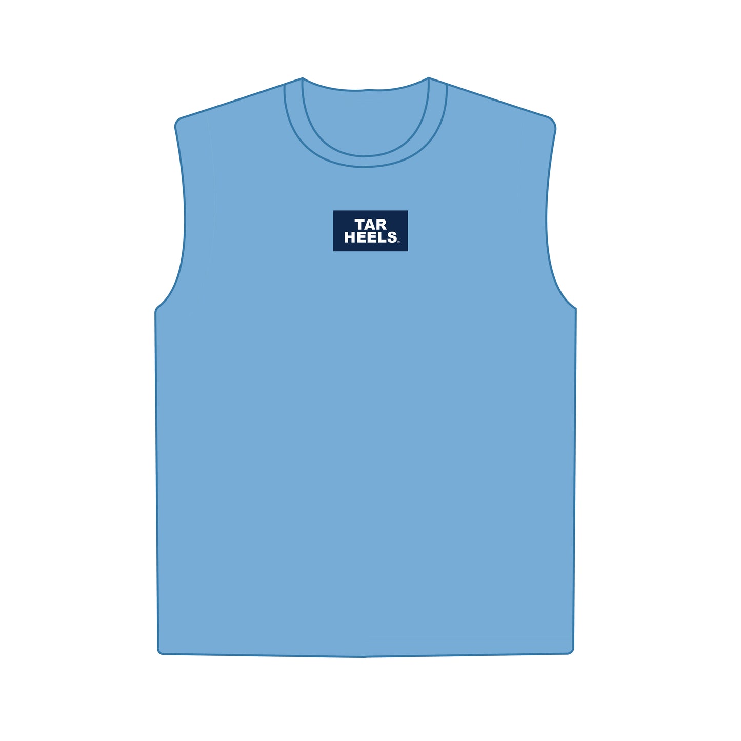 The Anna Active Tank Tar Heels Woven Label | Carolina Blue
