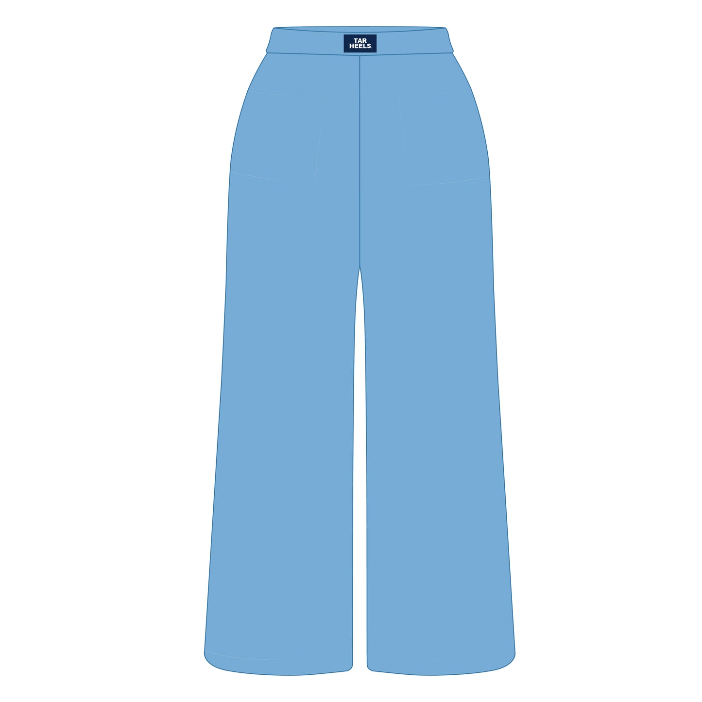 The Ava Airy Pants Tar Heals Woven Label | Carolina Blue