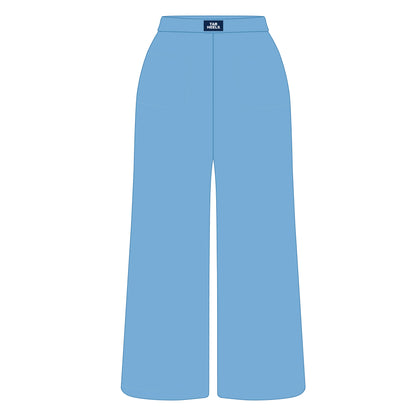 The Ava Airy Pants Tar Heals Woven Label | Youth Carolina Blue