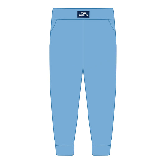 The Becca Joggers Tar Heels Woven Label | Carolina Blue