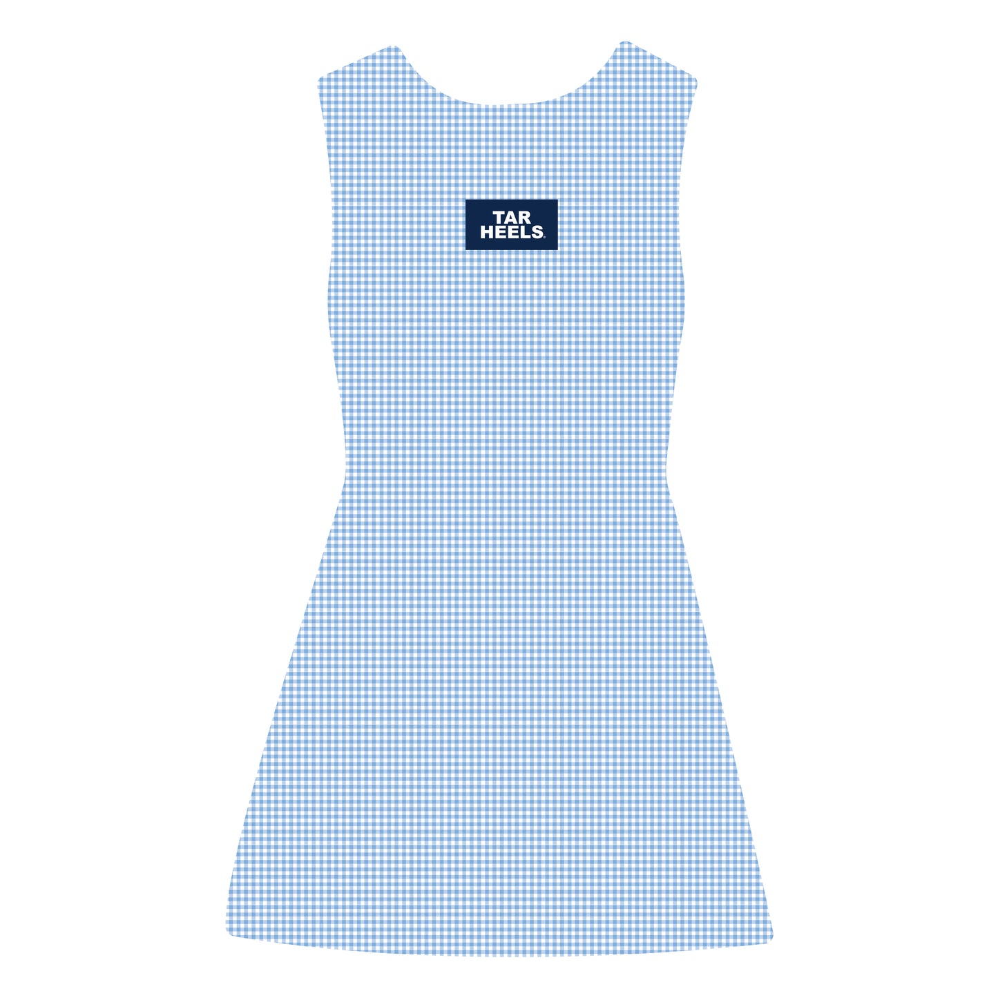 The Grace Gingham Dress Tar Heels Woven Label | Carolina Blue