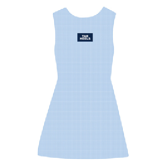 The Grace Gingham Dress Tar Heels Woven Label | Carolina Blue