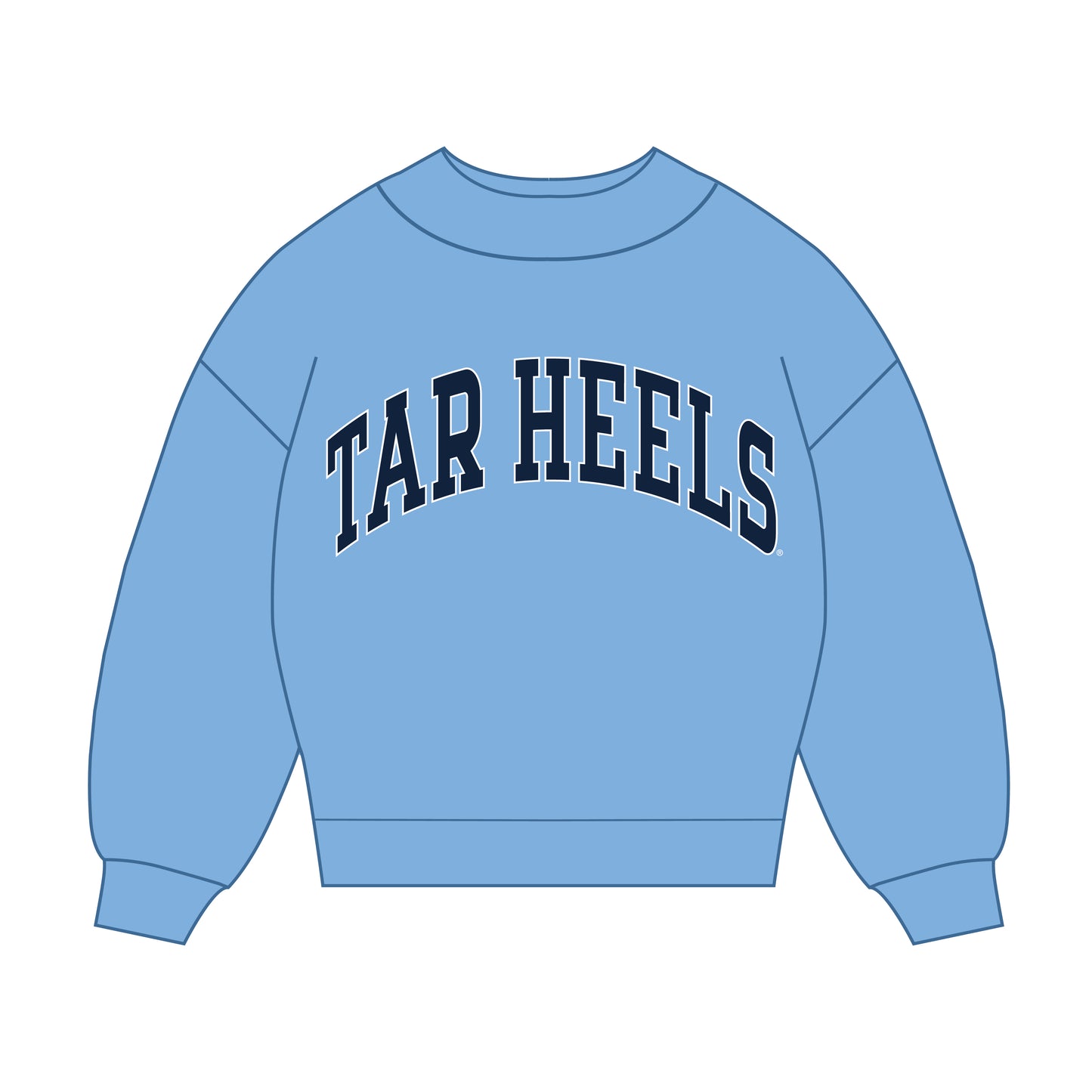 The Madi Classic Mockneck UNC | Youth Carolina Blue