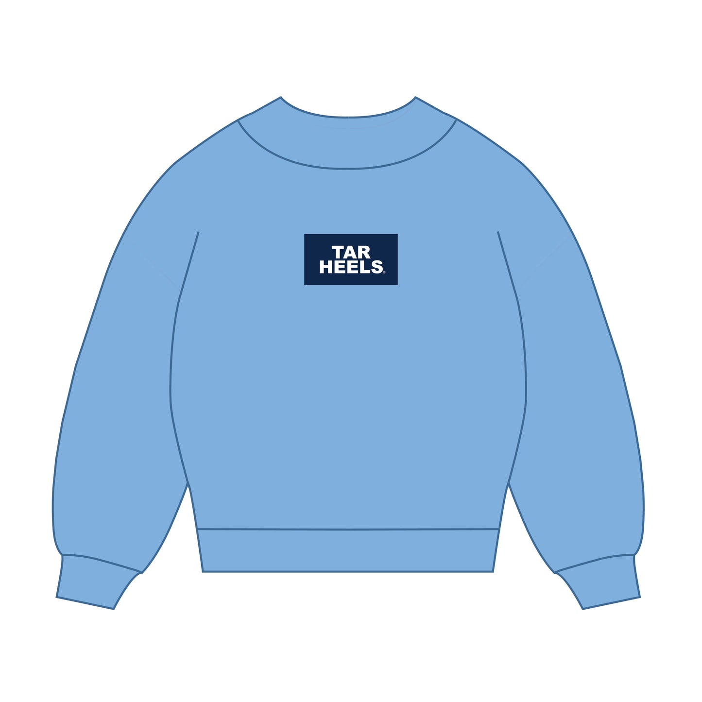 The Mary Mockneck Tar Heels Woven Label | Carolina Blue