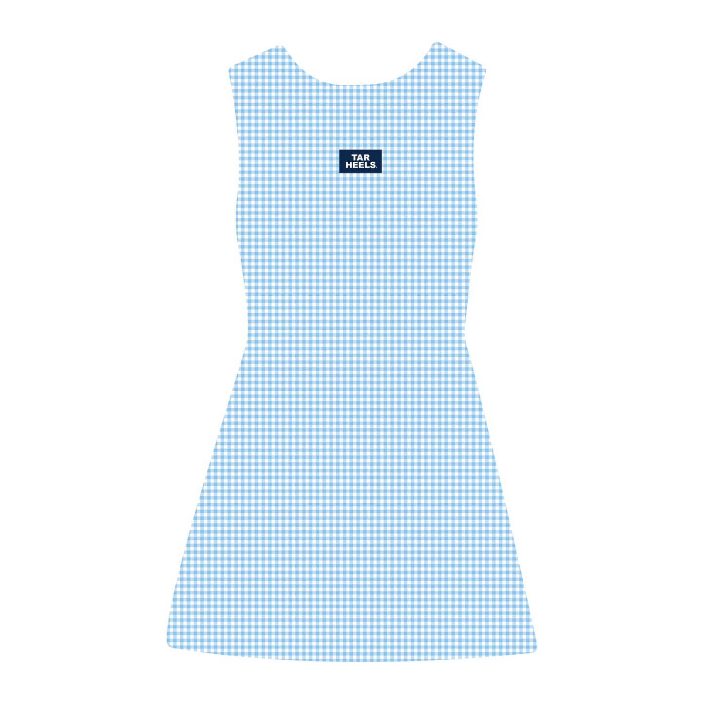 The Grace Gingham Dress Tar Heels Woven Label | Carolina Blue