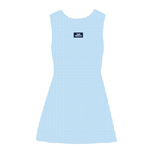 The Grace Gingham Dress Tar Heels Woven Label | Carolina Blue