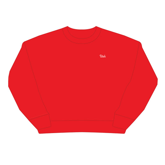 The Brooke Solid Crewneck Utah | Bright Red