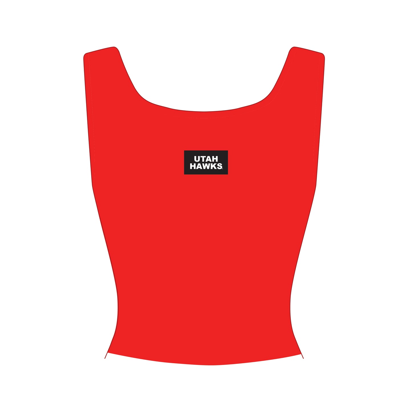 The Alli Ribbed Tank Utah Hawks Woven Label | Youth Red