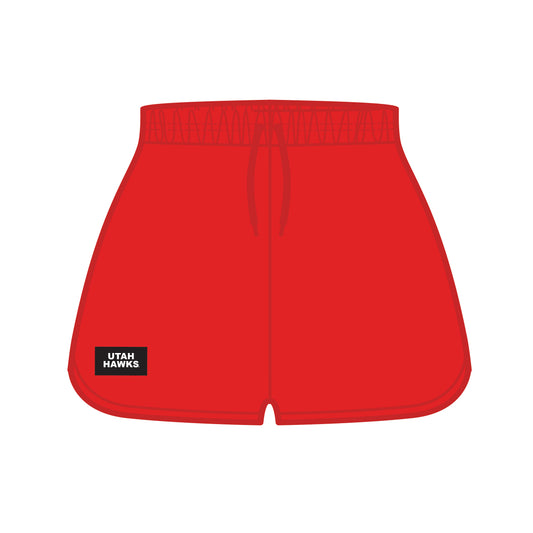 The Kristen Airy Lounge Shorts Utah Hawks Woven Label | Red