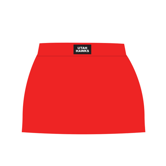 The Hayden High Waisted Skort Utah Hawks Woven Label | Bright Red