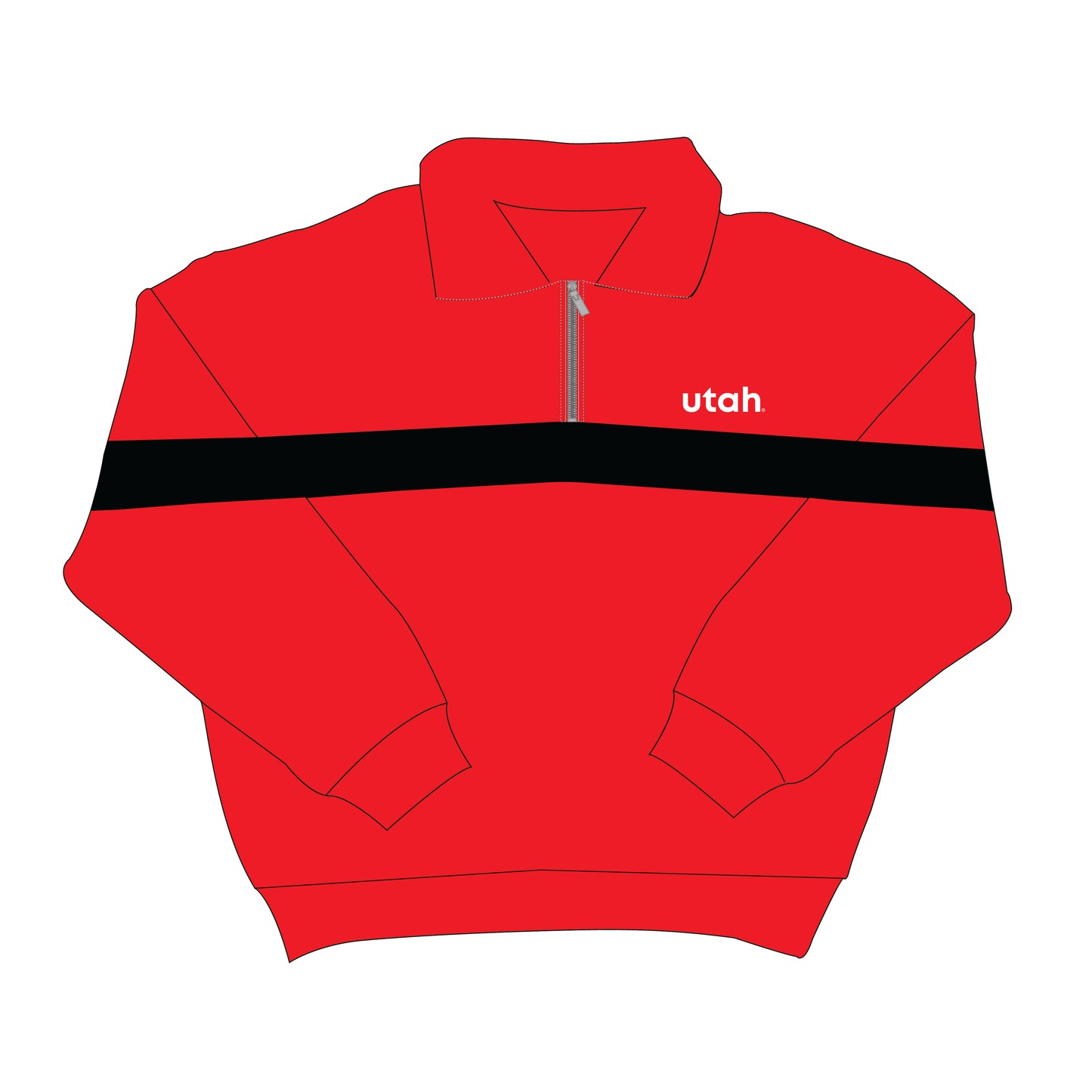 The Heather Half Zip Utah | Youth Red