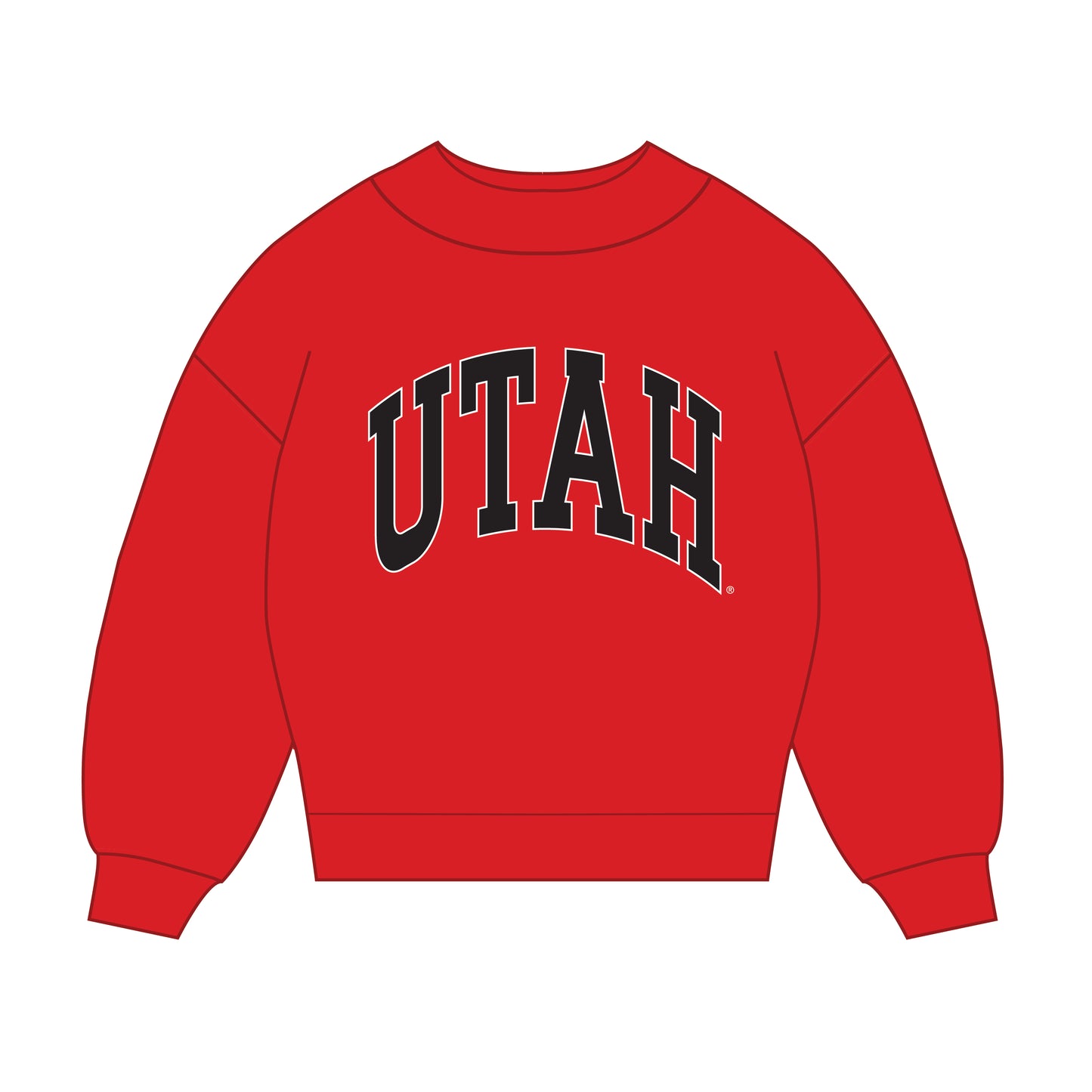 The Madi Classic Mockneck Utah Applique | Youth Red