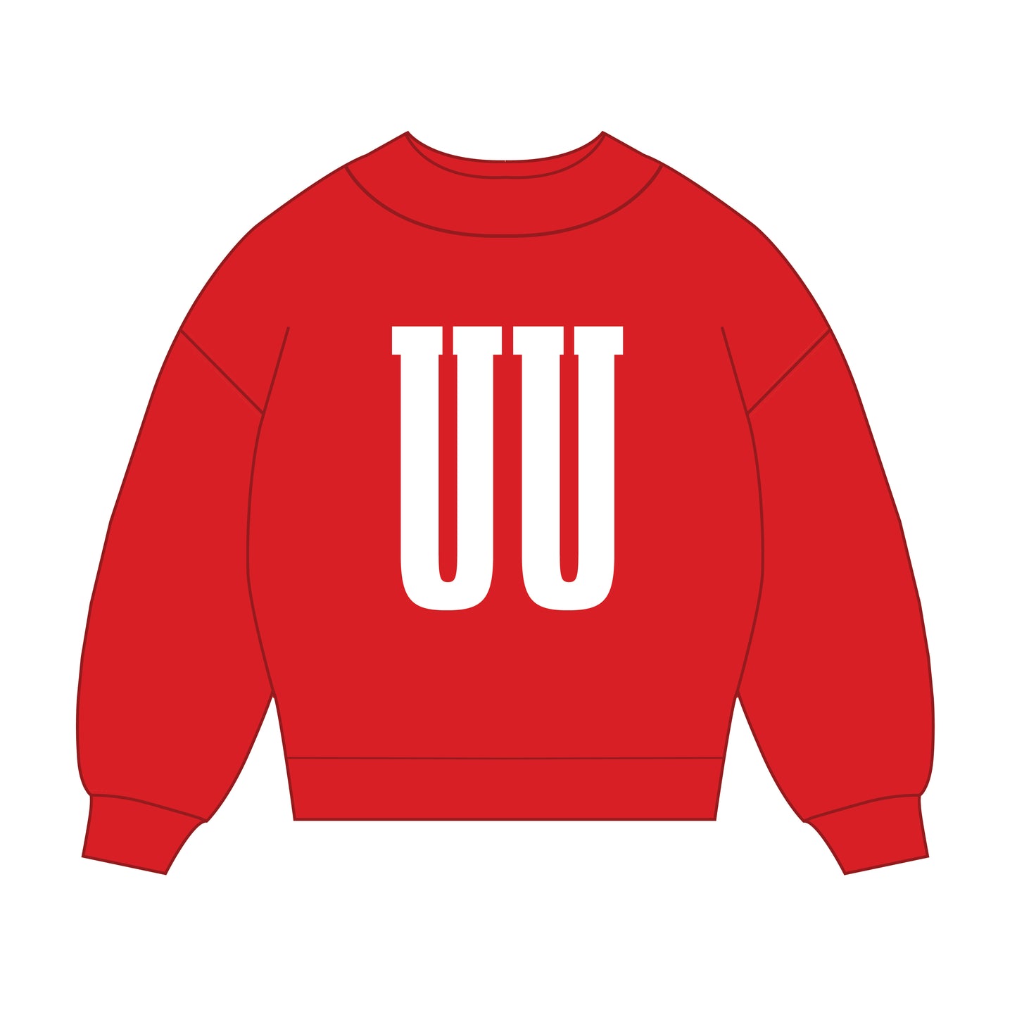 The Madi Varsity Mockneck Utah | Youth Bright Red