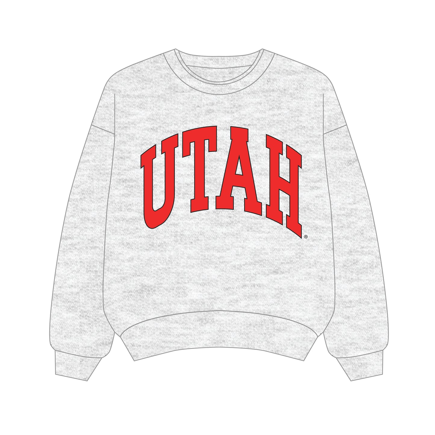 The Olivia Oversized Crewneck Utah | Ash