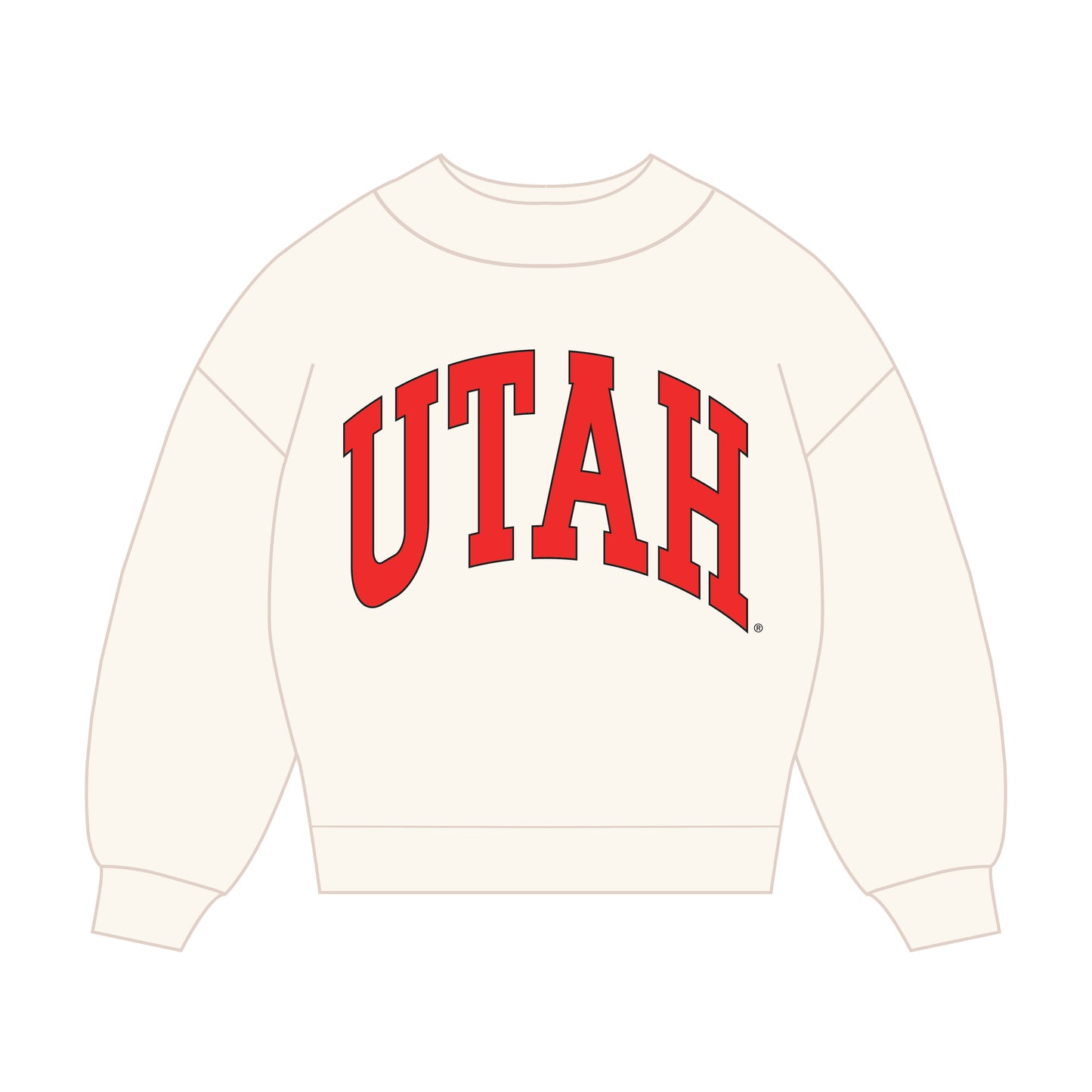 The Madi Classic Mockneck Utah Applique | Youth Bone