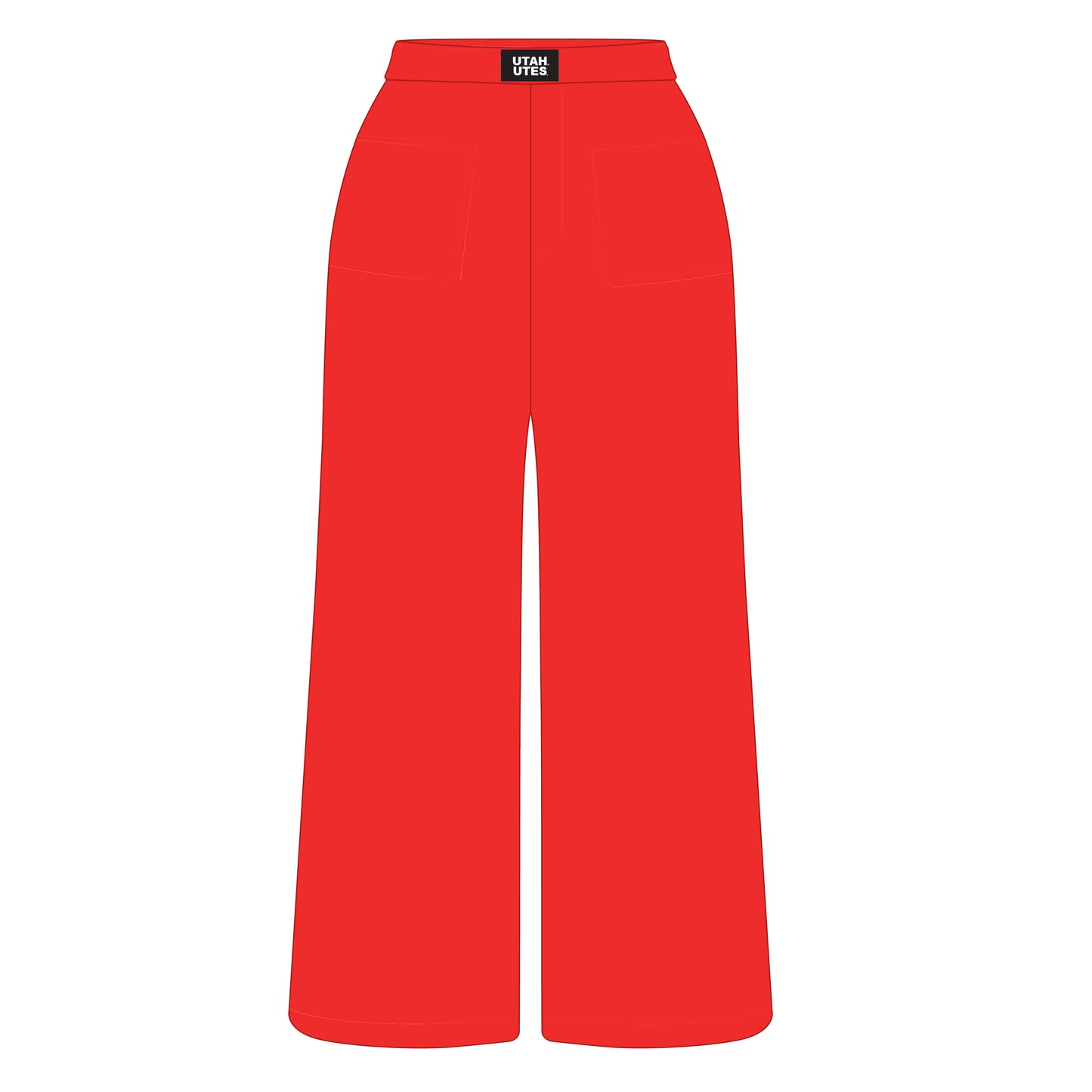 The Ava Airy Pants Utah Utes Woven Label | Bright Red