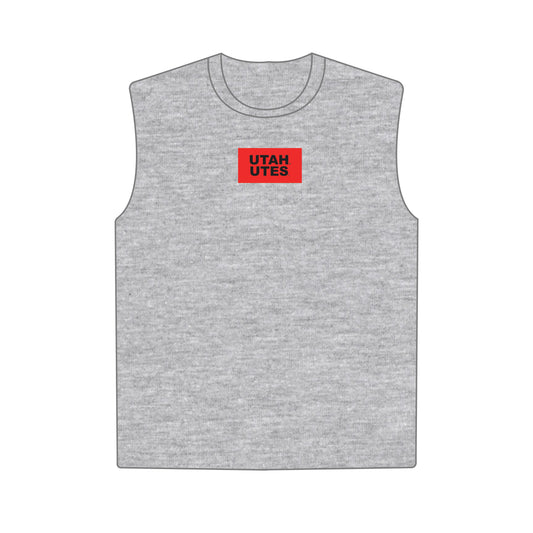 The Anna Active Tank Utah Utes Woven Label | Youth Heather Grey