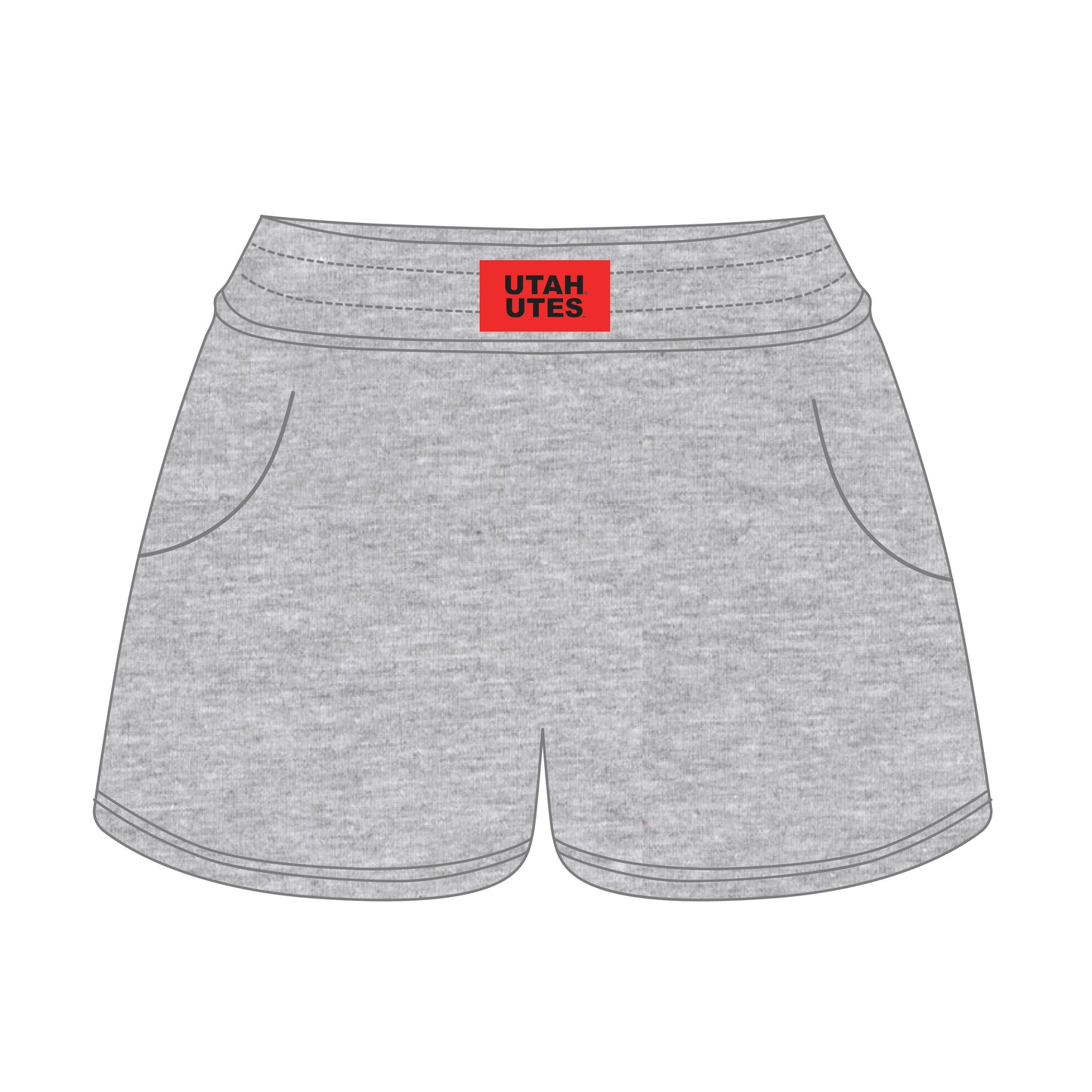 The Ava Airy Shorts Utah Utes Woven Label | Youth Heather Grey