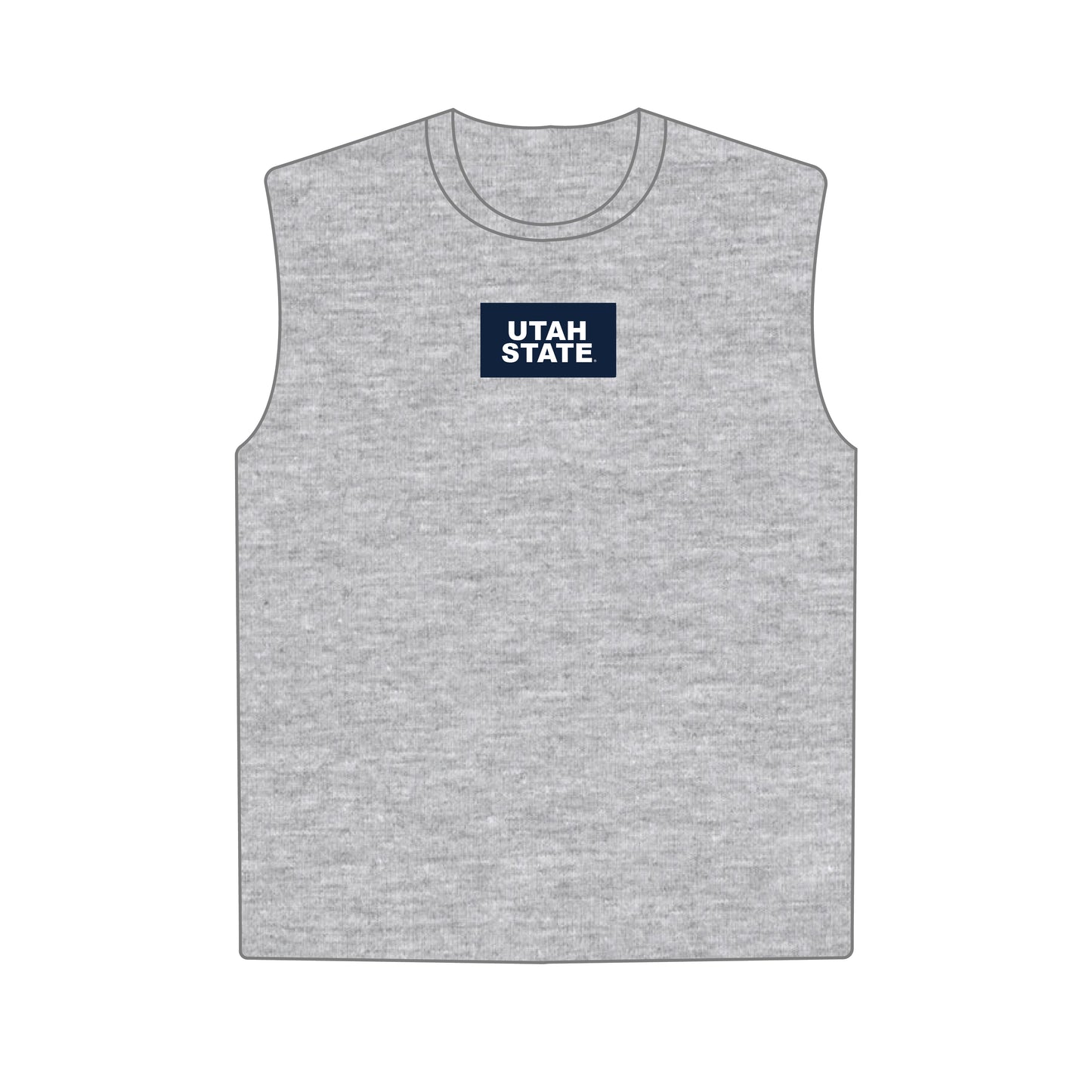 The Anna Active Tank Utah State Woven Label | Heather Grey