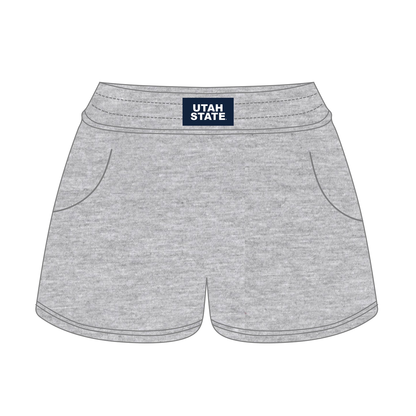The Ava Airy Shorts Utah State Woven Label | Heather Grey