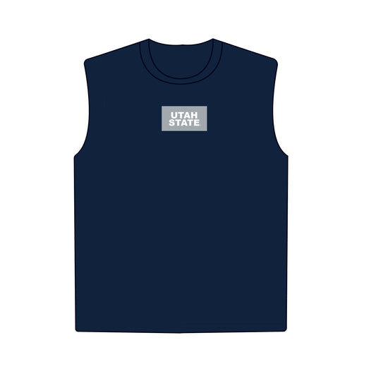 The Anna Active Tank Utah State Woven Label | Youth Navy