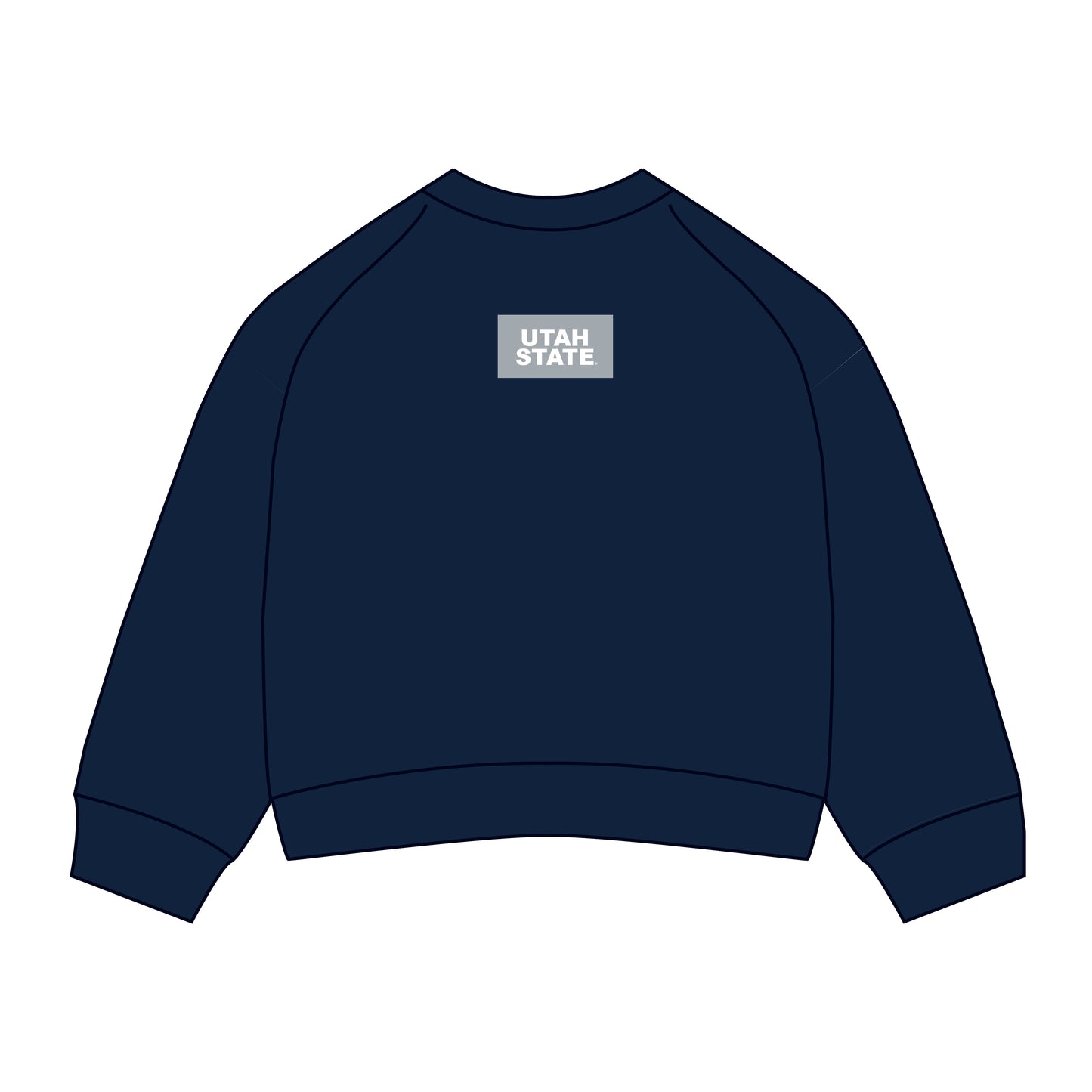 The Ava Airy Crewneck Utah State Woven Label | Youth Navy