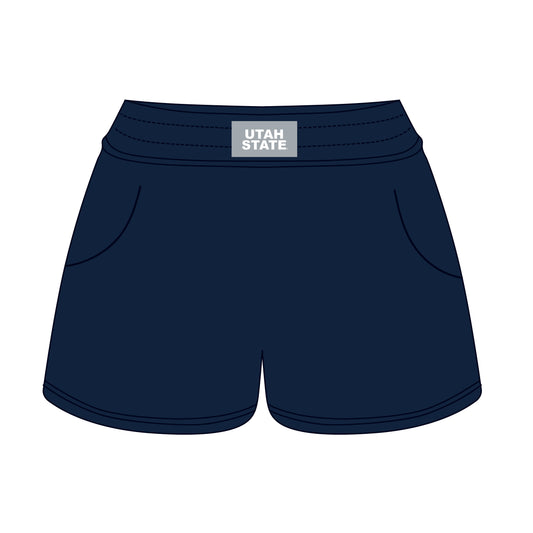 The Ava Airy Shorts Utah State Woven Label | Youth Navy