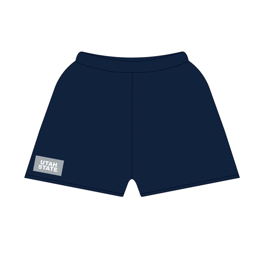 The Becca Boxy Shorts Utah State Woven Label | Navy