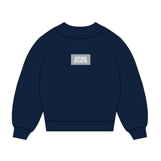 The Mary Mockneck Utah State Woven Label | Navy