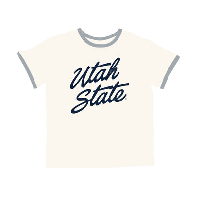 The Roxy Ringer Tee Utah State | Bone