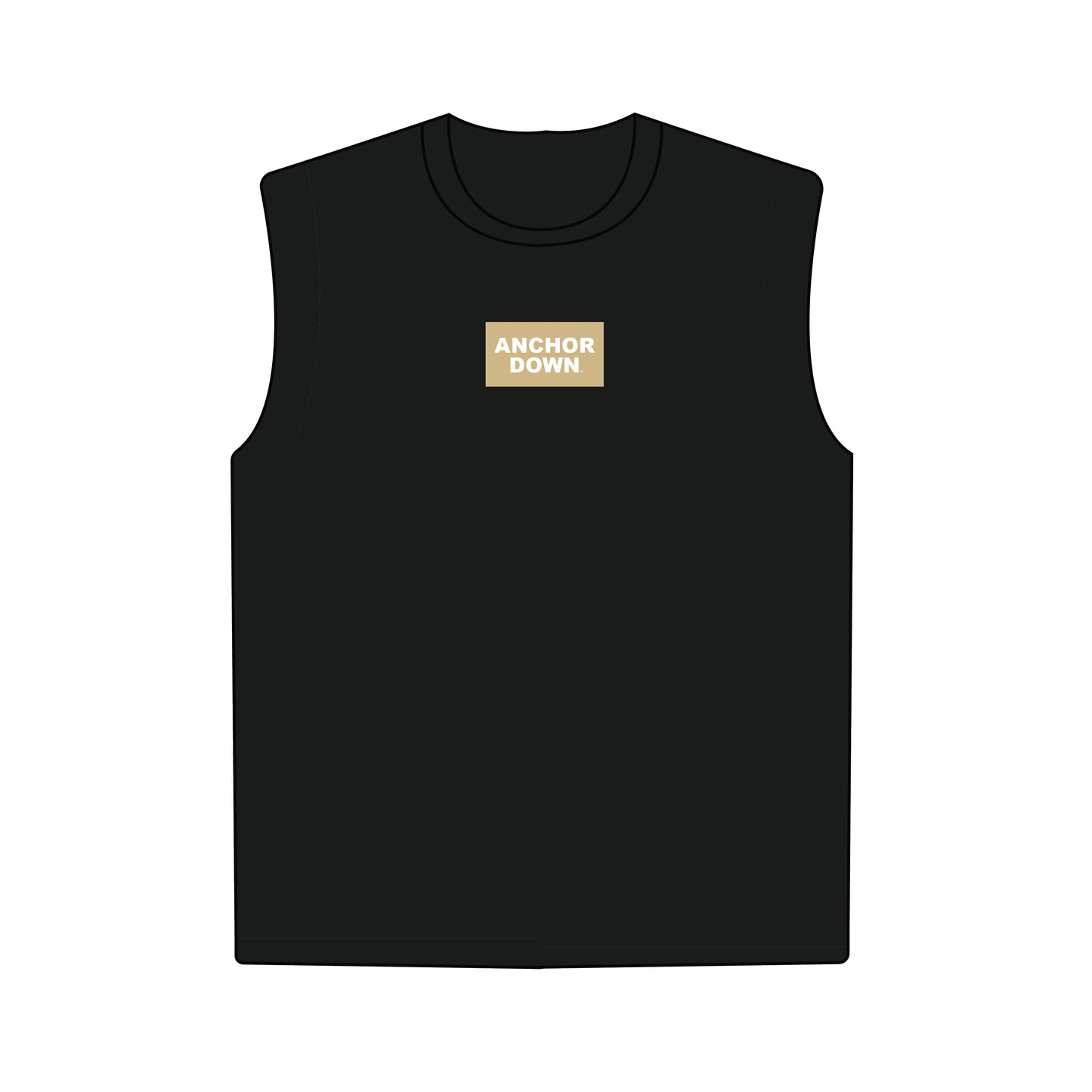 The Anna Active Tank Anchor Down Woven Label | Youth Black