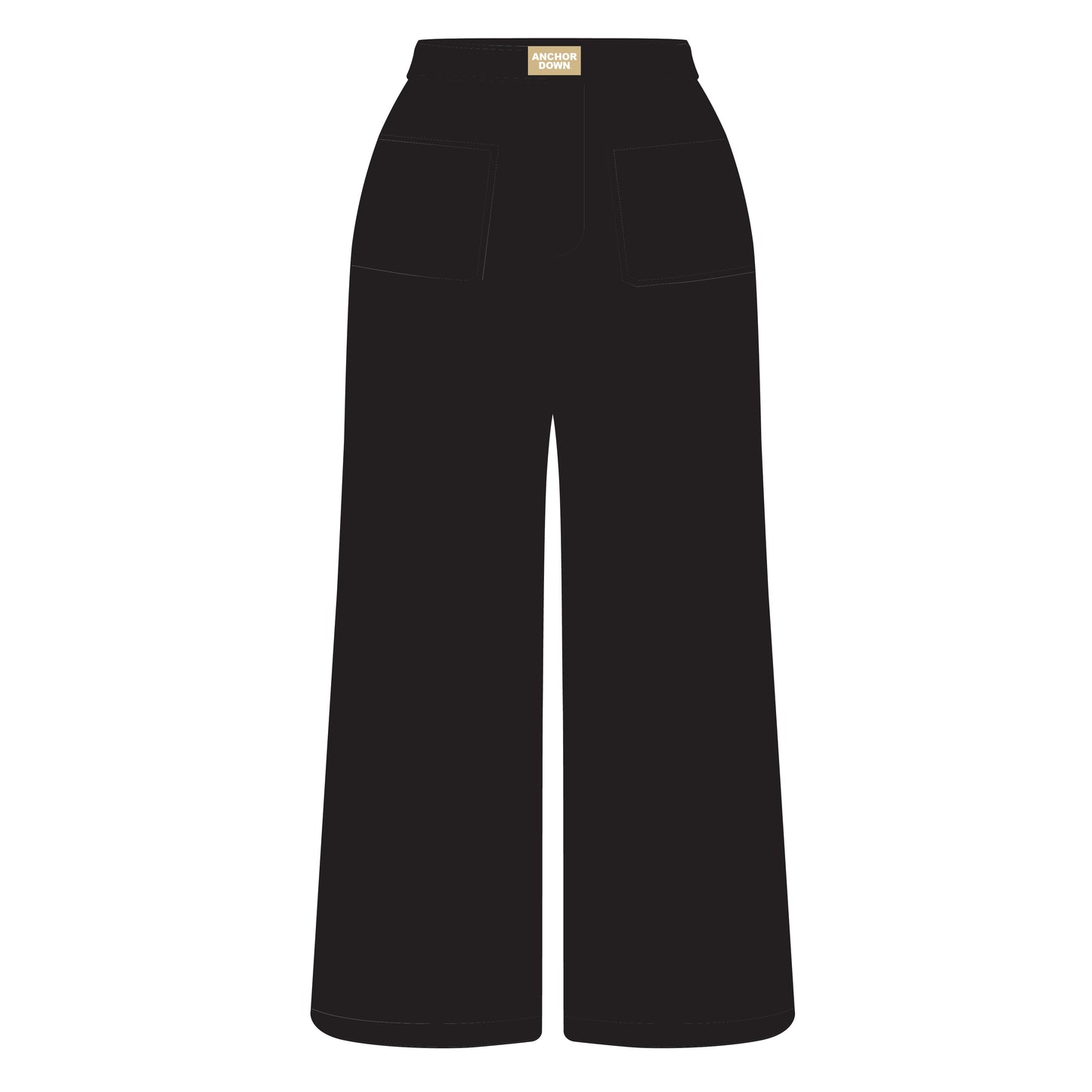 The Ava Airy Pants Anchor Down Woven Label | Youth Black