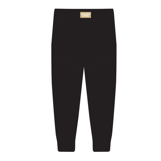 The Becca Joggers Anchor Down Woven Label | Black