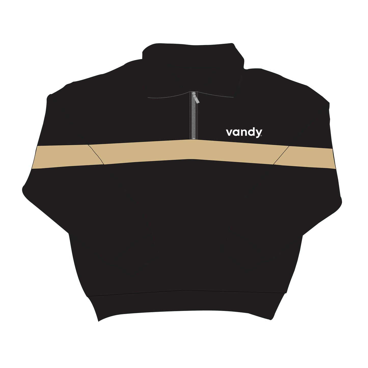 The Heather Half Zip Vanderbilt | Youth Black