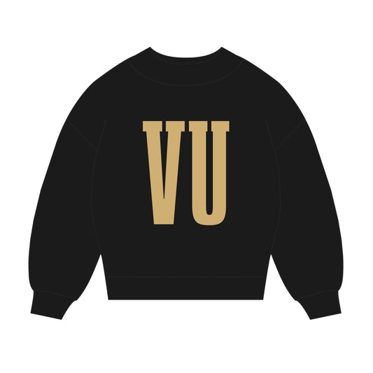 The Madi Varsity Mockneck Vanderbilt | Black