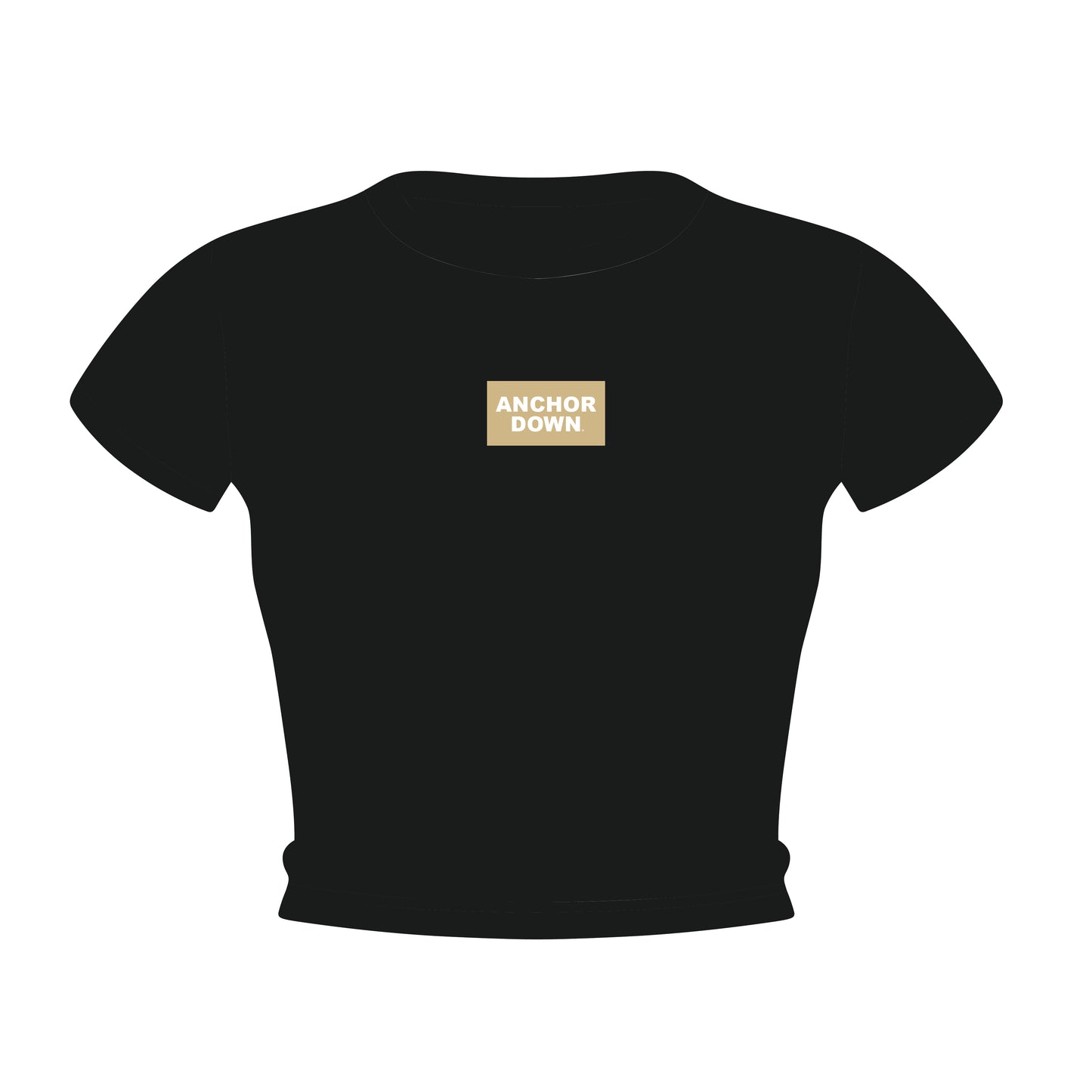 The Raegan Ribbed Baby Tee Anchor Down Woven Label | Youth Black