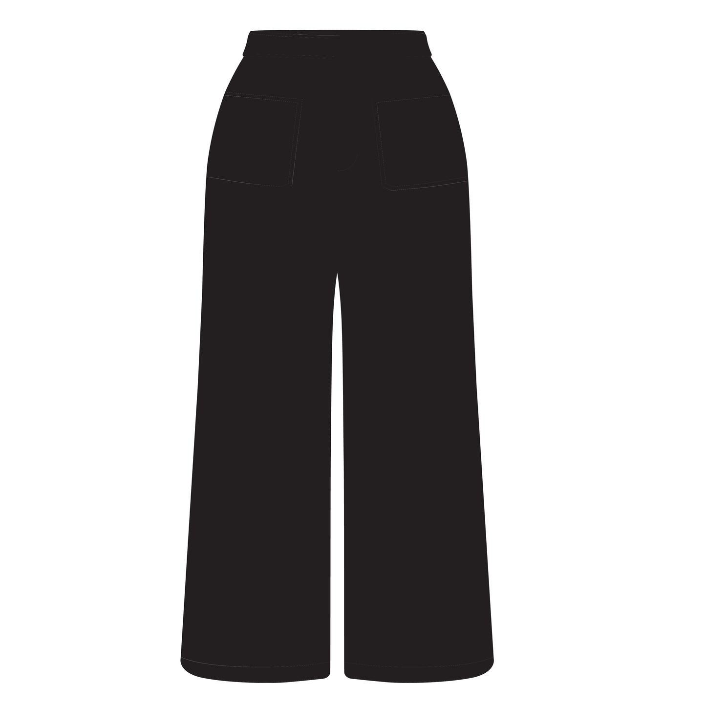 The Ava Airy Pants Anchor Down Woven Label | Youth Black