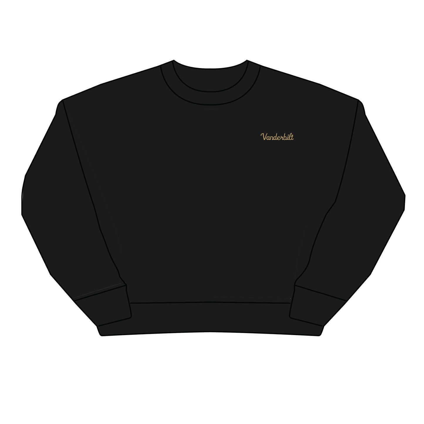 The Brooke Solid Crewneck Vanderbilt | Youth Black