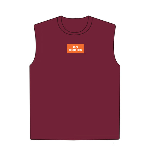 The Anna Active Tank Go Hokies Woven Label | Maroon