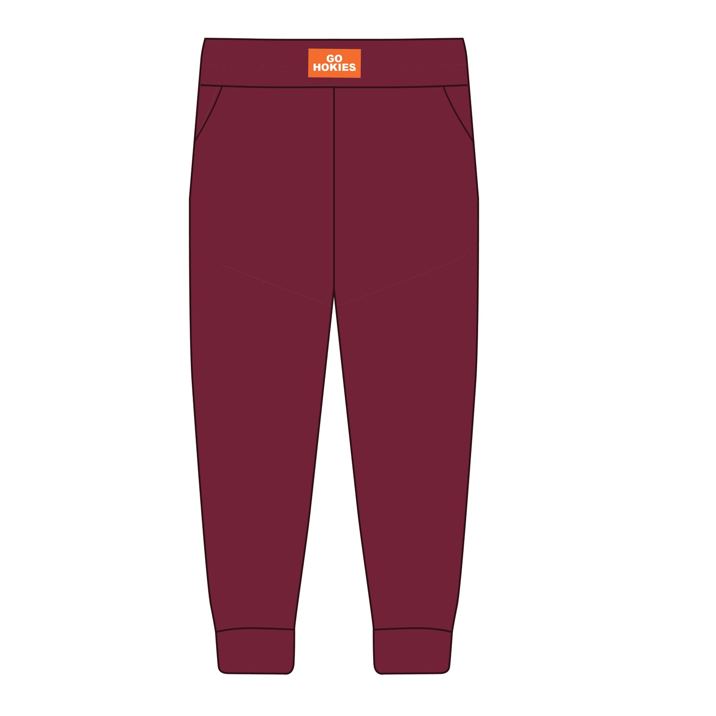 The Becca Joggers Go Hokies Woven Label | Youth Maroon