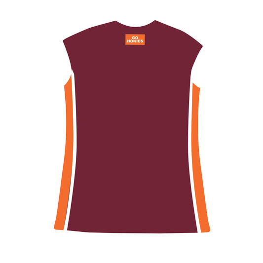 The Campbell Cap Sleeve Go Hokies Woven Label | Maroon