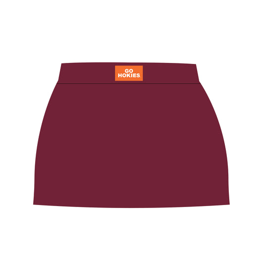 The Hayden High Waisted Skort Go Hokies Woven Label | Maroon