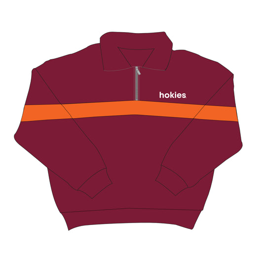 The Heather Half Zip Virginia Tech | Maroon