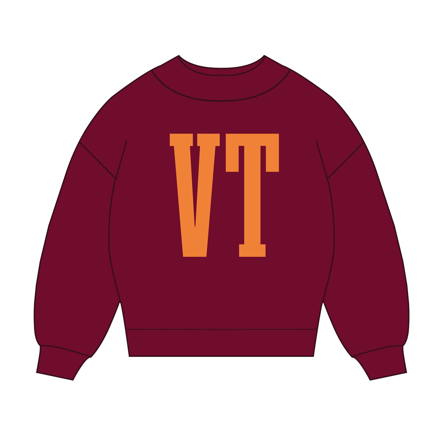 The Madi Varsity Mockneck Virginia Tech | Maroon