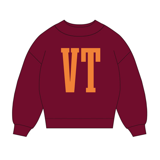 The Madi Varsity Mockneck Virginia Tech | Maroon