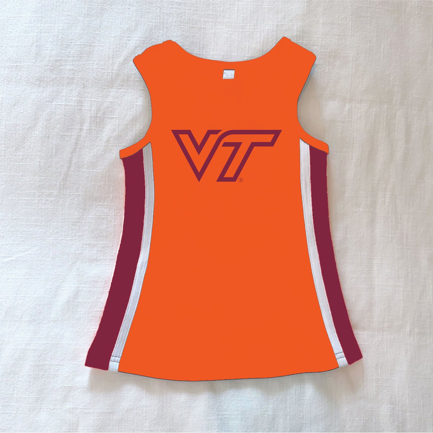 The Power Stripe Cheer Dress Virginia Tech | Youth Orange