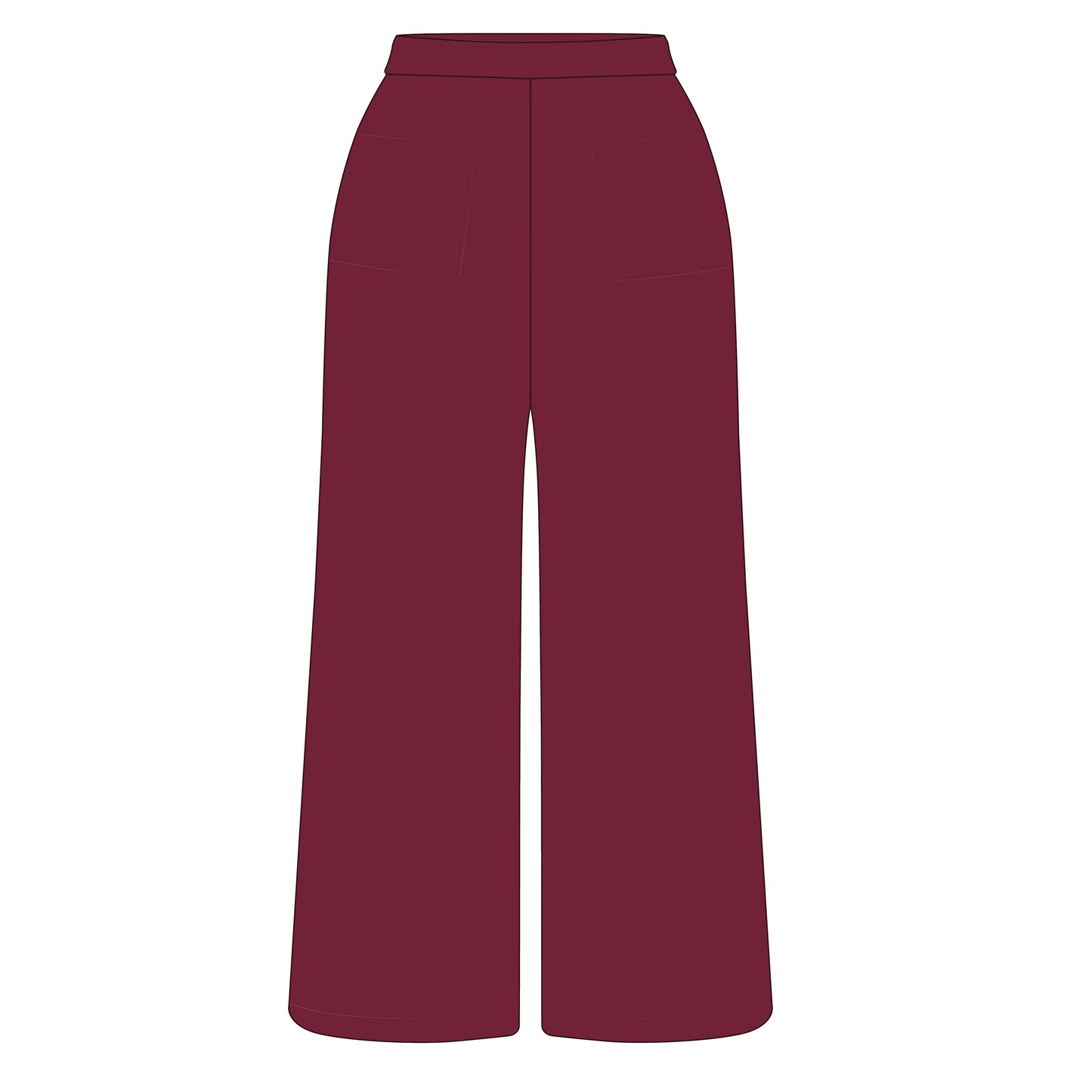 The Ava Airy Pants Go Hokies Woven Label | Maroon